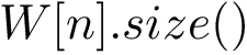 $W[n].size()$