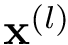 $\mathbf{x}^{(l)}$