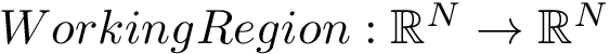 $WorkingRegion: \mathbb{R}^{N}\rightarrow \mathbb{R}^N$