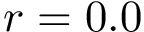 $r=0.0$