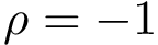 $\rho=-1$