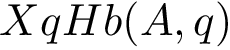 \[
     XqHb(A,q)
     \]