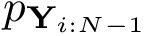 $p_{\mathbf{Y}_{i:N-1}}$