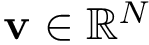 $\mathbf{v}\in \mathbb{R}^{N}$